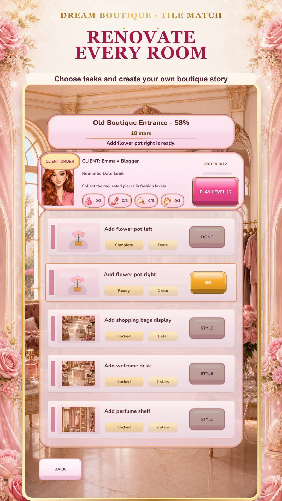 Dream Boutique: Tile Match screenshot